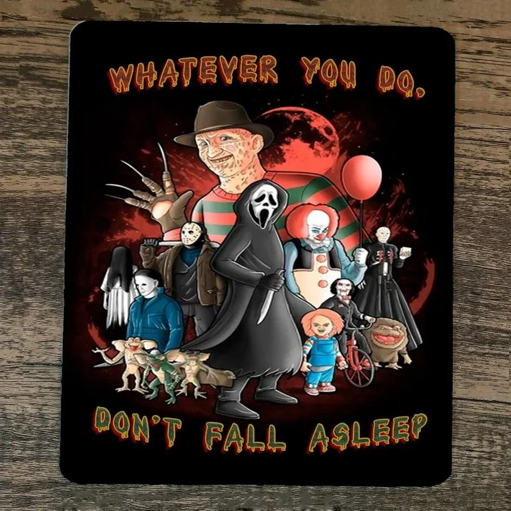 Mouse Pad Whatever‎ You Do Dont Fall Asleep Horror Icons Halloween